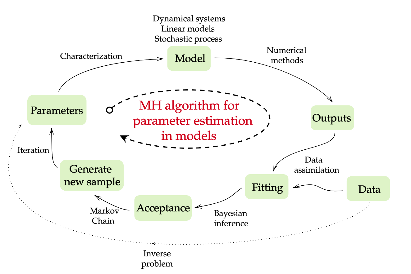 MH algorithm in dynamical systems